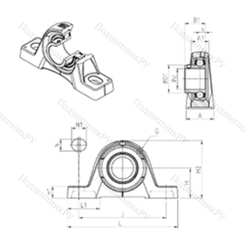 Подшипниковый узел шариковый радиальный