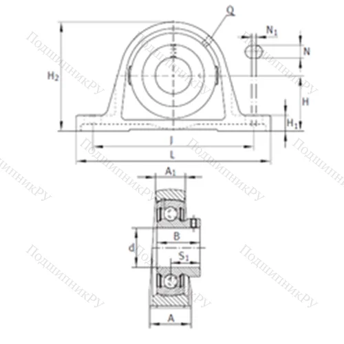 Подшипниковый узел шариковый радиальный