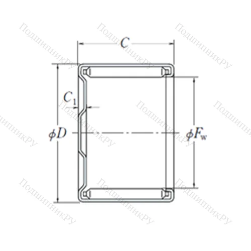 Подшипник игольчатый радиальный MF-2016