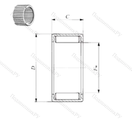 Подшипник игольчатый радиальный YB 34