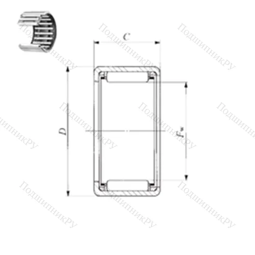 Подшипник игольчатый радиальный BHA 1412 Z от производителя  IKO