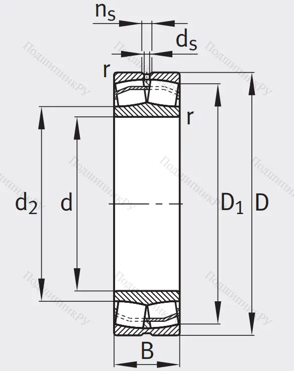 Сферический роликовый подшипник 21314 E 1 XL