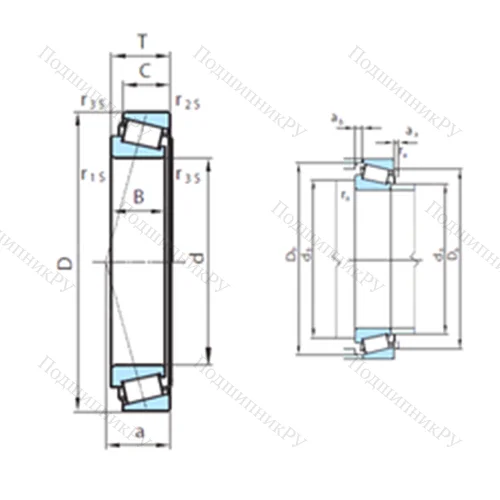 Подшипник роликовый радиально-упорный PSL 611-314