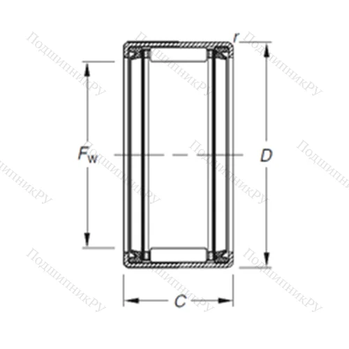 Подшипник игольчатый радиальный JTT-1012
