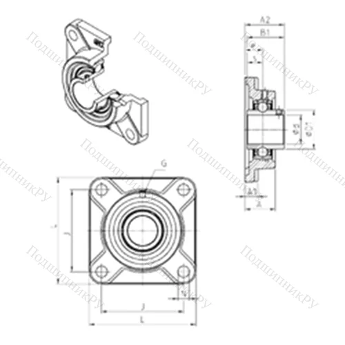 Подшипниковый узел шариковый радиальный UCF 311 от производителя  SNR
