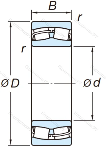 Сферический роликовый подшипник 22219 RZW 33 C 3