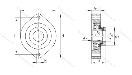 Подшипниковый узел FLCTE 20 XL в Новороссийске