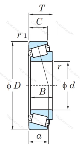 Конический роликовый подшипник HC 32010 JR от производителя  KOYO