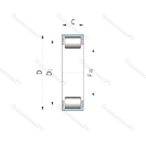 Подшипник игольчатый радиальный DB 600-240
