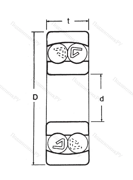 Двухрядный шариковый подшипник 1310 (FBJ)