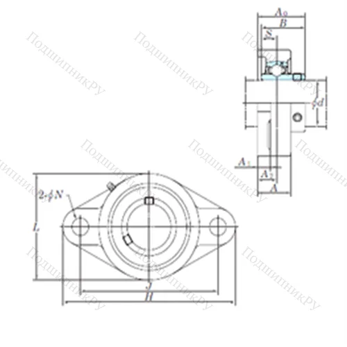 Подшипниковый узел шариковый радиальный UCFL 215-48
