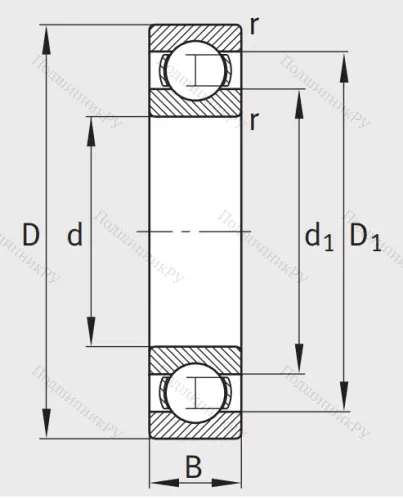Однорядный шариковый подшипник 6217 C 3 от производителя  FAG