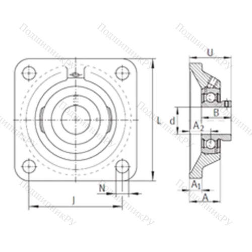Подшипниковый узел шариковый радиальный
