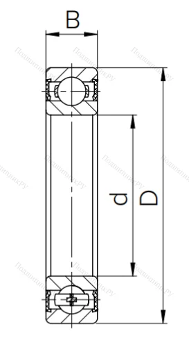 Шариковый однорядный подшипник 180217 (6217 2RS) в Новороссийске