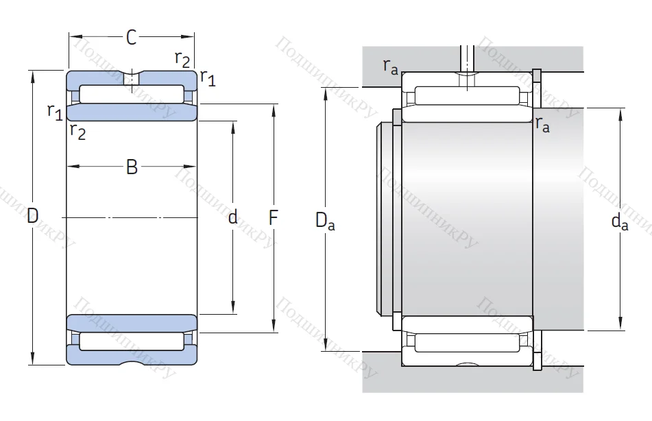 Игольчатый подшипник NA 4914