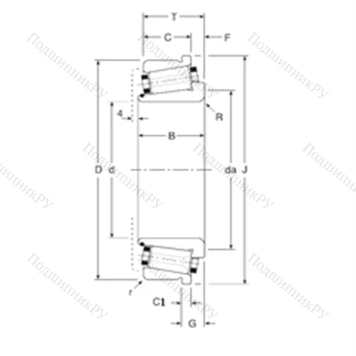 Подшипник роликовый радиально-упорный 111050X/111090C