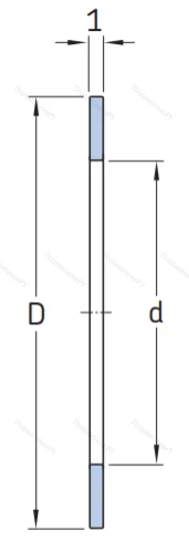 Игольчатый подшипник упорное кольцо AS 2542 от производителя  SKF