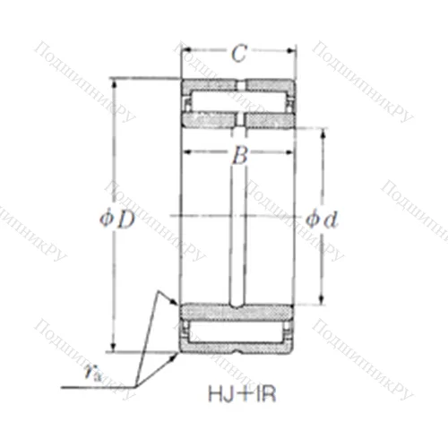 Подшипник игольчатый радиальный HJ-324120 + IR-253220