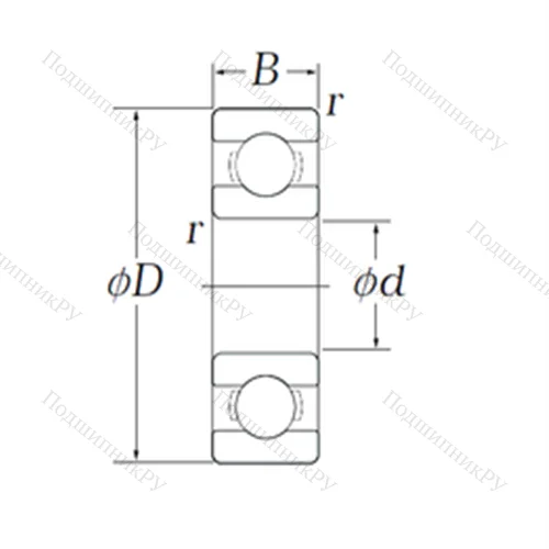 Подшипник шариковый радиальный EE 3