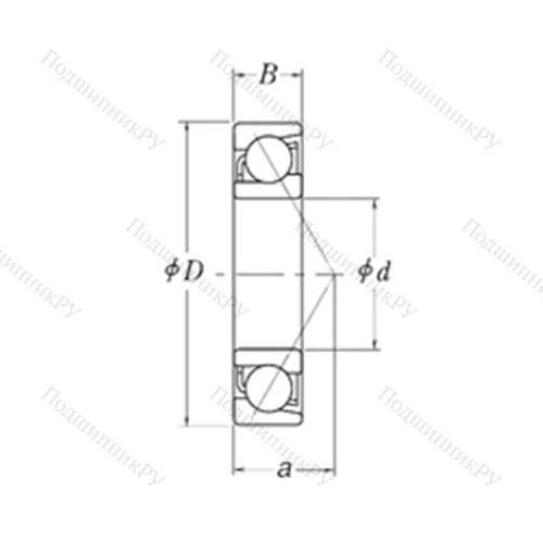 Подшипник шариковый радиально-упорный MJT 4.1/2