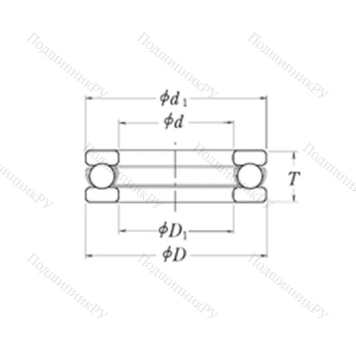 Подшипник шариковый упорный LT 3.1/4
