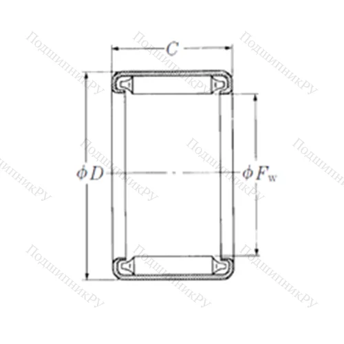 Подшипник игольчатый радиальный BH-1610 от производителя  NSK