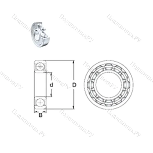 Подшипник шариковый радиальный 6210-2Z от производителя  ZEN