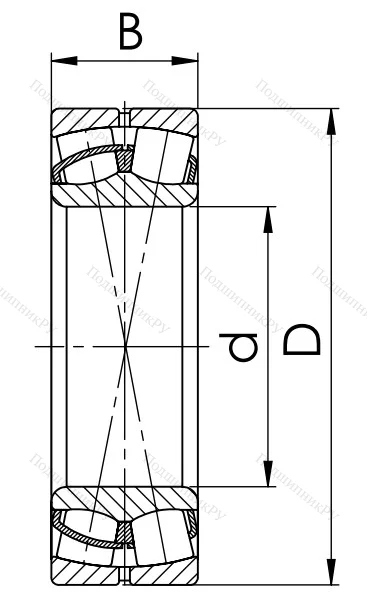 Сферический роликовый подшипник 53517 АН (22217 CW 33)