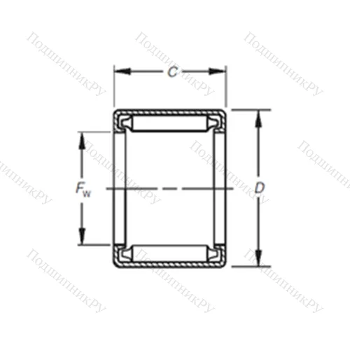 Подшипник игольчатый радиальный BH-812 от производителя  TIMKEN