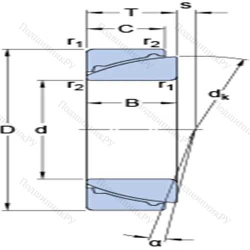 Радиально-упорные сферические подшипники скольжения, не требующие техобслуживания GAC 45 F от производителя  SKF