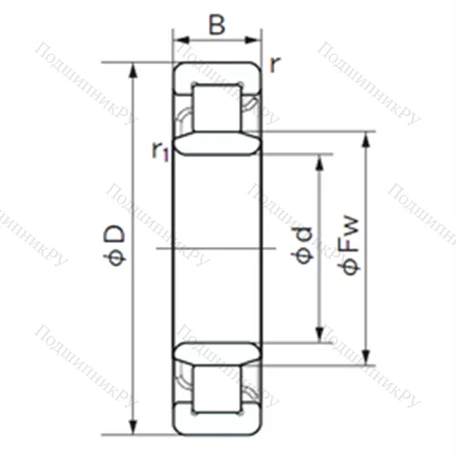 Подшипник роликовый радиальный NU 321