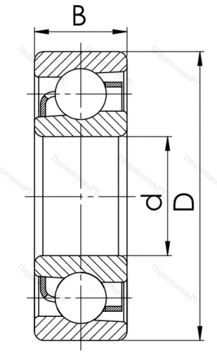 Радиально-упорный шариковый подшипник 46314 в Новороссийске