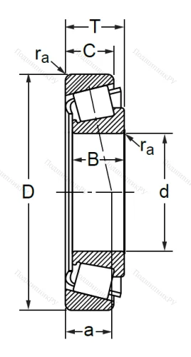 Конический роликовый подшипник 7516 (32216) в Новороссийске