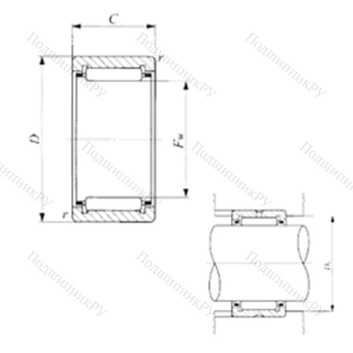 Подшипник игольчатый радиальный TAF 192716/SG