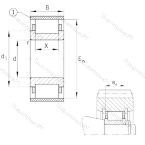 Подшипник роликовый радиальный RN 2304-E-MPBX