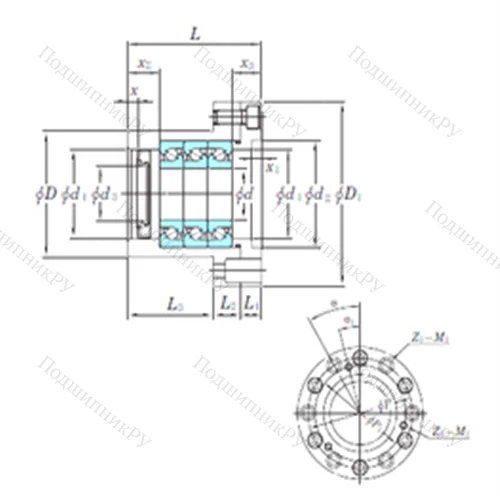 Подшипник шариковый упорно-радиальный BSU 1747BDF