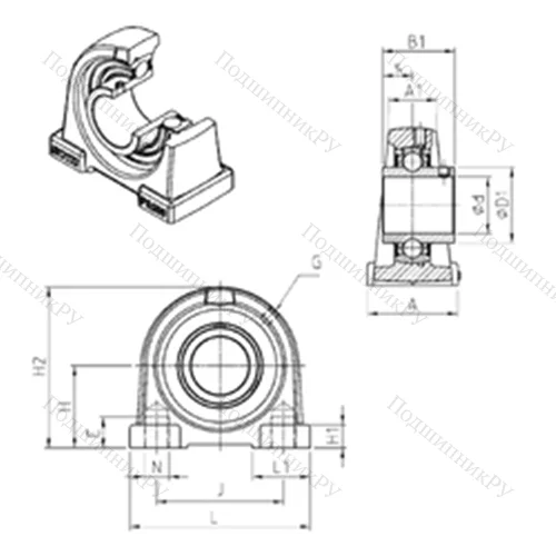Подшипниковый узел шариковый радиальный