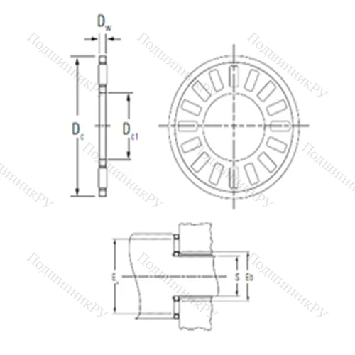 Подшипник игольчатый упорный NTA-3446
