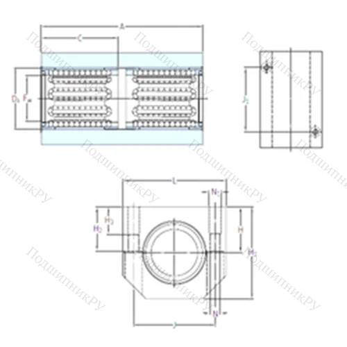 Подшипник шариковый линейный LTBR 30-2LS