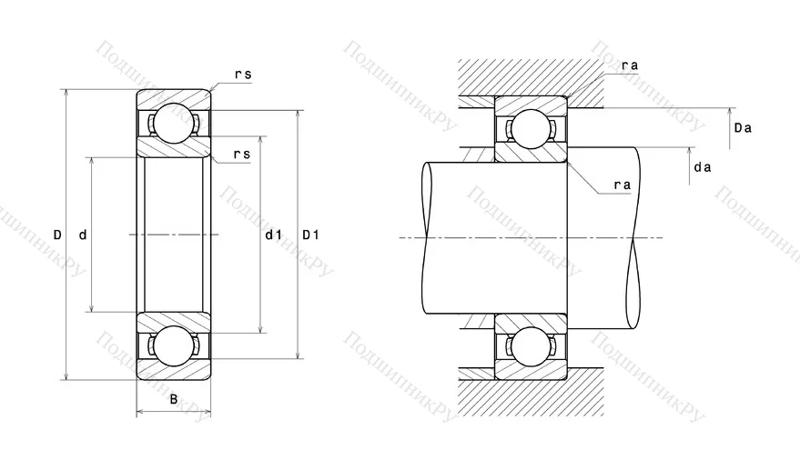 Высокотемпературный  подшипник 6210 F 604