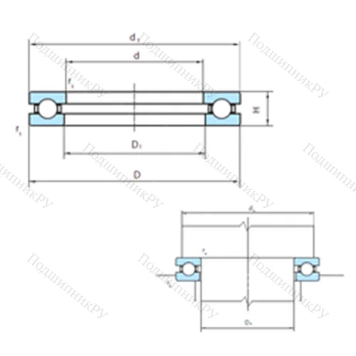 Подшипник шариковый упорный 51172