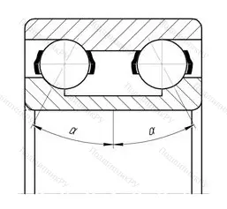 Модификация подшипника 6-3056208К размер 40x80x30,2
