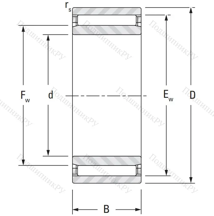Игольчатый подшипник NAO 35x50x17
