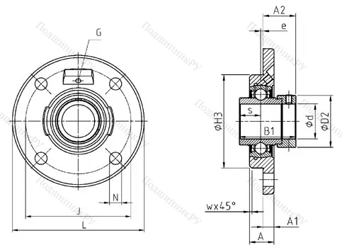 Подшипниковый узел  RME 65-214 XL в Новороссийске
