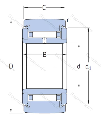 Игольчатый подшипник NATR 10 PP A от производителя  SKF