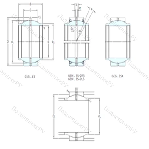 Подшипник скольжения сферический GEG 40ES от производителя  SKF