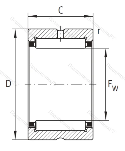 Игольчатый подшипник RNA 69/22 XL E от производителя  INA