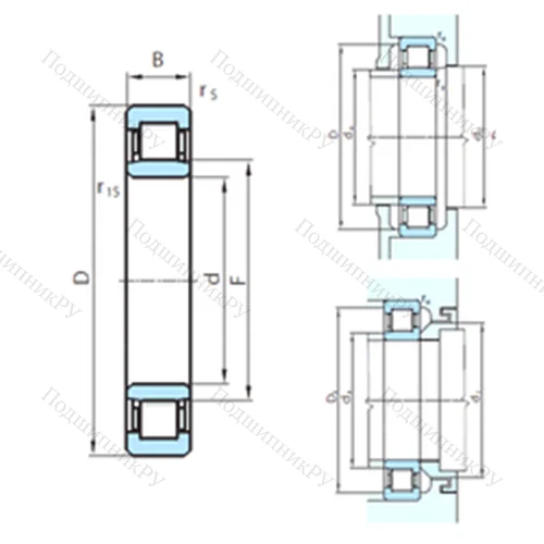 Подшипник роликовый радиальный NU 29/1060