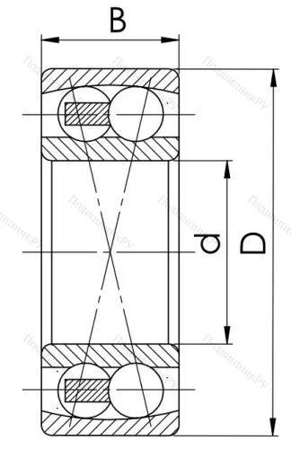 Двухрядный шариковый подшипник 1616 (2316) в Новороссийске