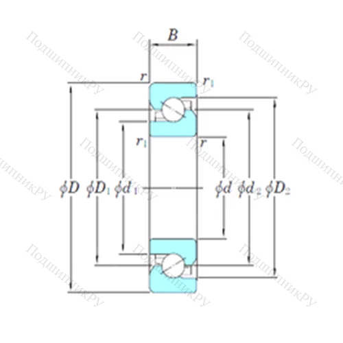 Подшипник шариковый упорно-радиальный SAC 3572B